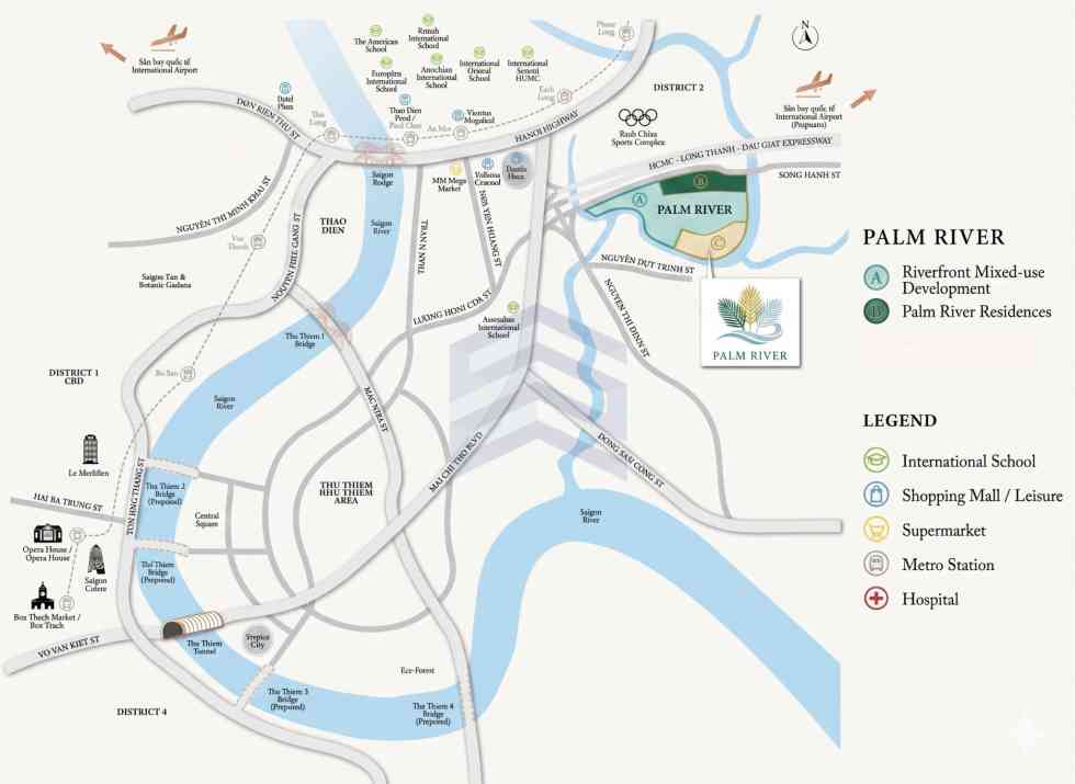 Bản đồ kết nối giao thông Palm River